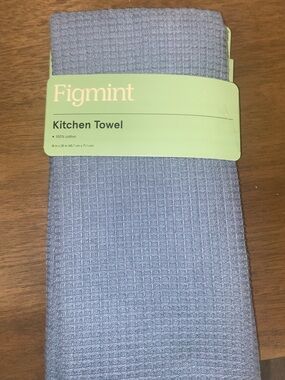 Mint Figmint Blue Waffle Kitchen Towel